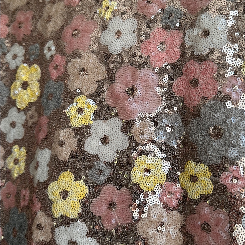 Fate Multicolor Sequin Floral Mini Dress - Picture 2 of 7